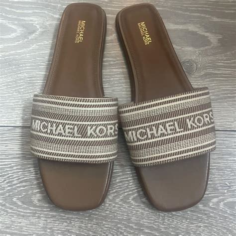 michael kors women's slides|michael kors slip on slippers.